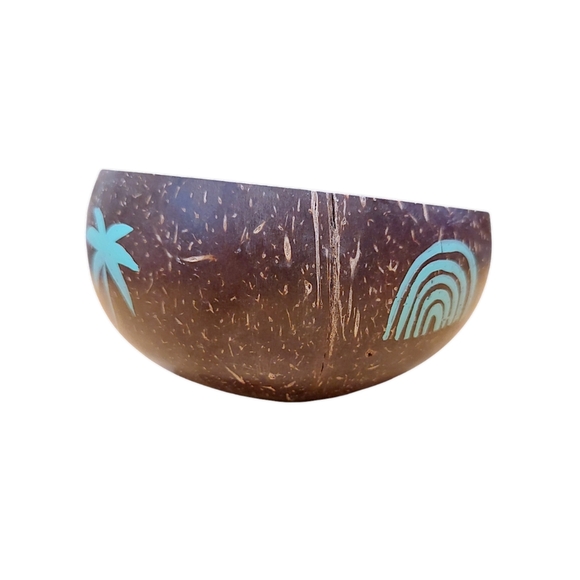 Handcrafted and Handpainted Coconut Bowl - Picture 6 of 6